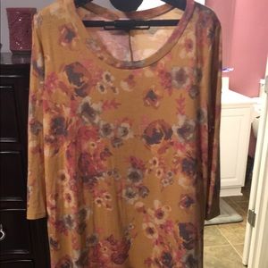 Floral dress with ruffle bottom